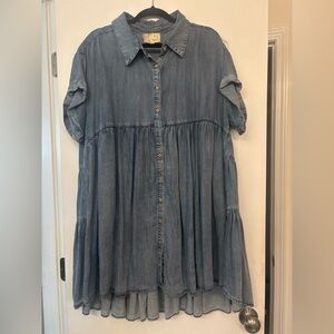 Oli & Hali Light Blue Denim Shirt dress